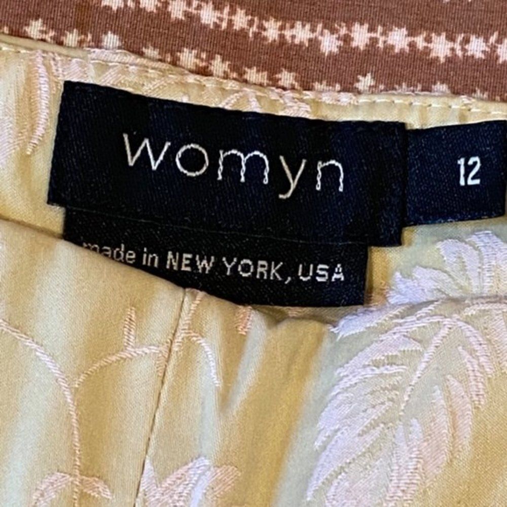 Womyn Cream and White Floral Print Pants Size 12 NWT - Picture 6 of 9